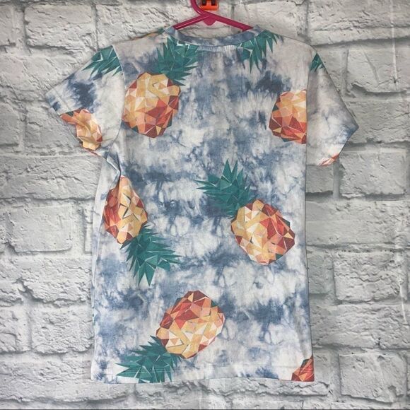 Rebel by Primark graphic and pineapple print tie dye top girls size 7/8 - Picture 5 of 5